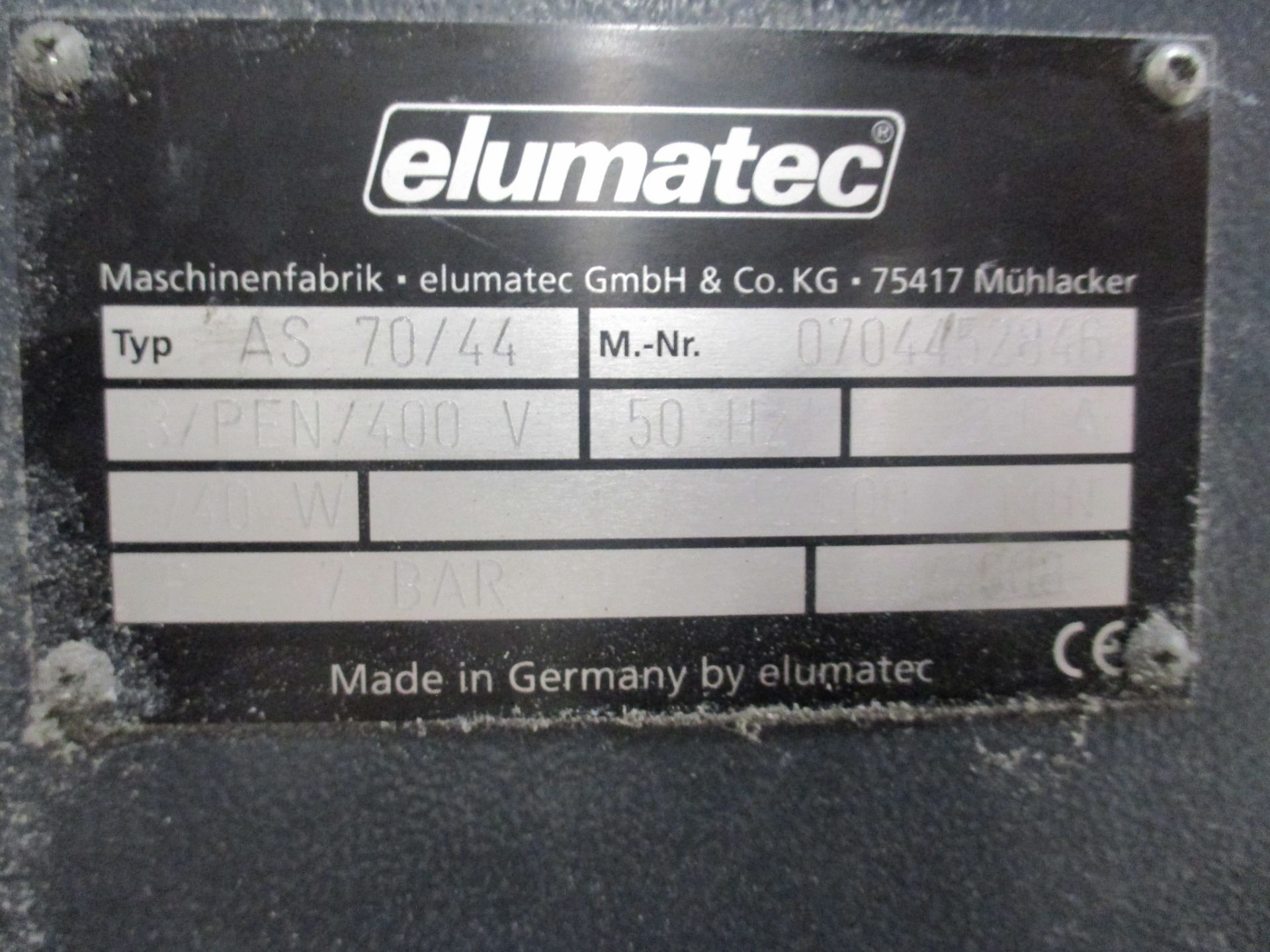 1: Elumatec AS70/44 Single Head Copy Router Serial Number: 0704452846 Year of Manufacture: 2008 - Image 2 of 2