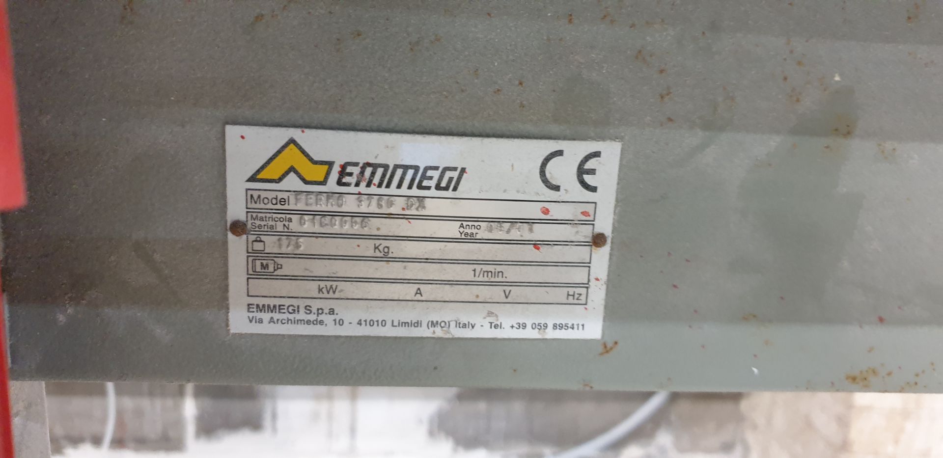 Emmegi, Ferro 3780 DX, Up Cut Saw With Roller Feed And Extraction , Serial Number: 0160056, Year of - Image 4 of 5