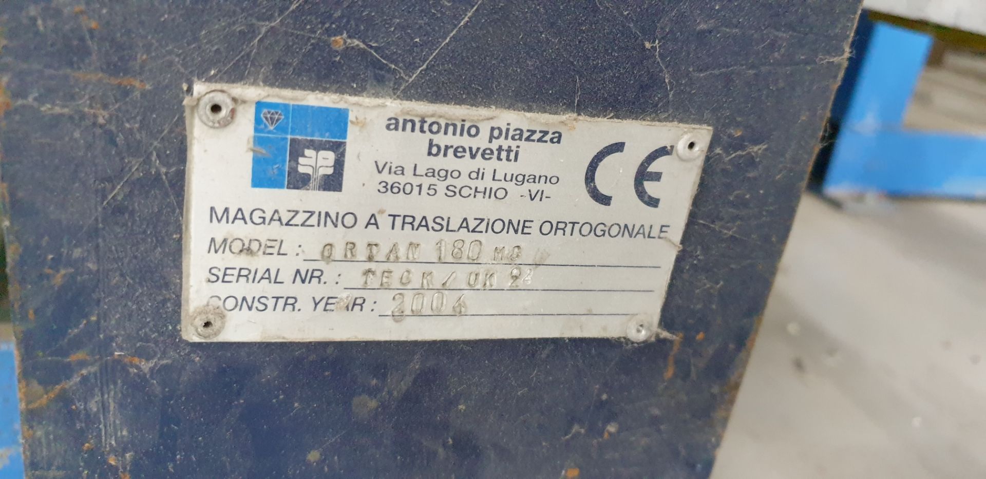 Antonio Piazza Brevetti, Grtan 180MC, 9 Station Pull-Out Glass Panel Rack With 1.2 Ton Overhead Stor - Image 4 of 4