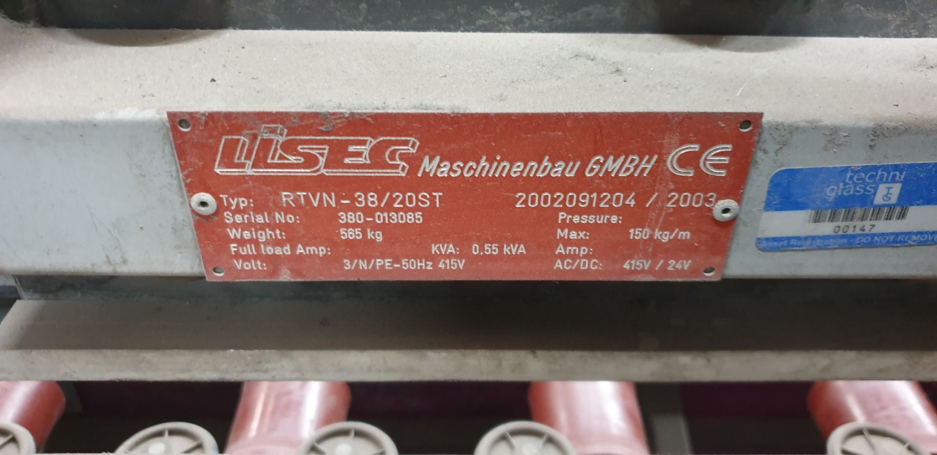 1: Lisec RTVN-38/20WE Arrising and Wash Line Serial Number: 383-013080 Year of Manufacture: 2008 Com - Image 9 of 13