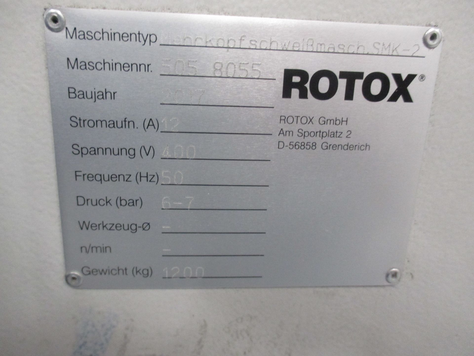 1: Rotox 2H 2-Head Welder Serial Number: 505 8055 Year of Manufacture: 2017 - Image 3 of 3