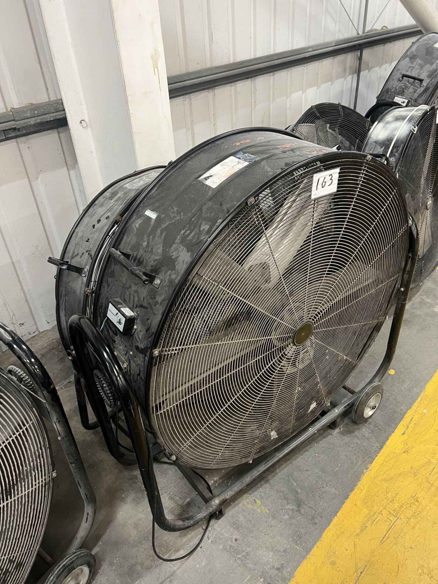 1: Large Industrial Black Fan & 1 : Small Industrial Black Fan