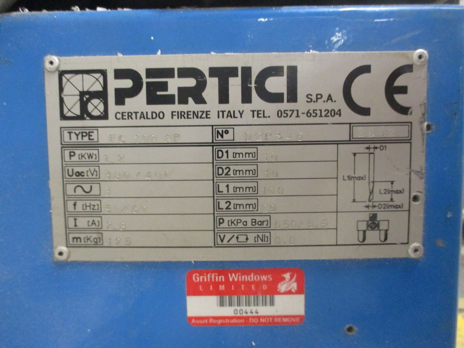 1: Pertici FC100 AP Router Serial Number: 0ZP346 Year of Manufacture: 2002 - Image 2 of 2