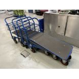 (4) Blue Nestable Cash and Carry Trolley As Lotted (Please Note That This Is A Representative Photog