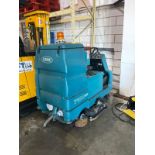 Tennant 7100 Ride On Floor Sweeper/Scrubber with 1350 Hours (Needs Repair)