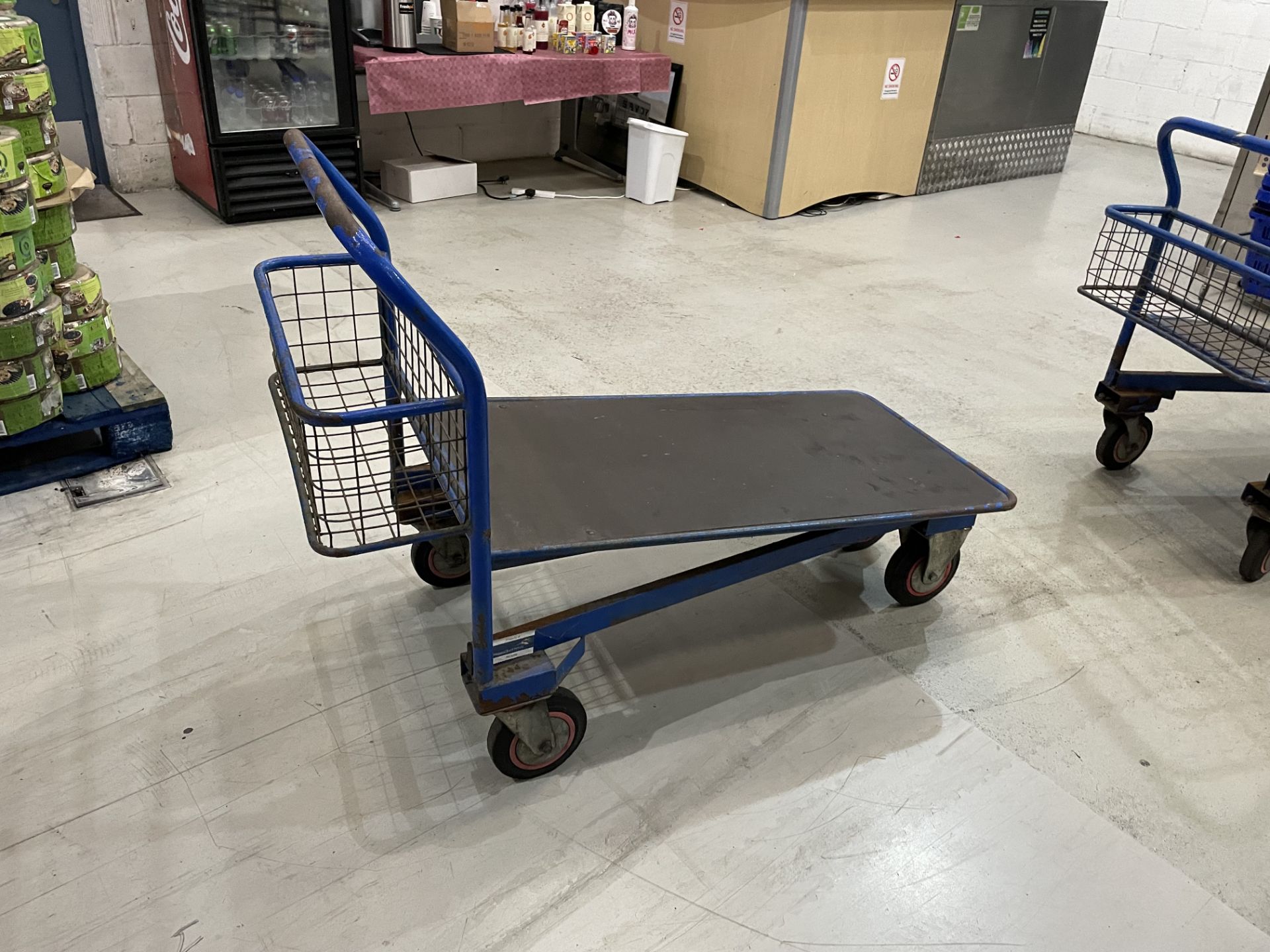 Blue Nestable Cash and Carry Trolley (Please Note That This Is A Representative Photograph Only)