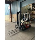Nissan 15 (PJ01A15U) Gas Powered Forklift Truck S/N:701025 with 3,300mm Max Lift Height, 1,500kg Cap