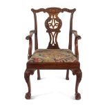 A George II Walnut Armchair