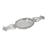 A Scottish George IV Silver Lyre Form Lemon Strainer