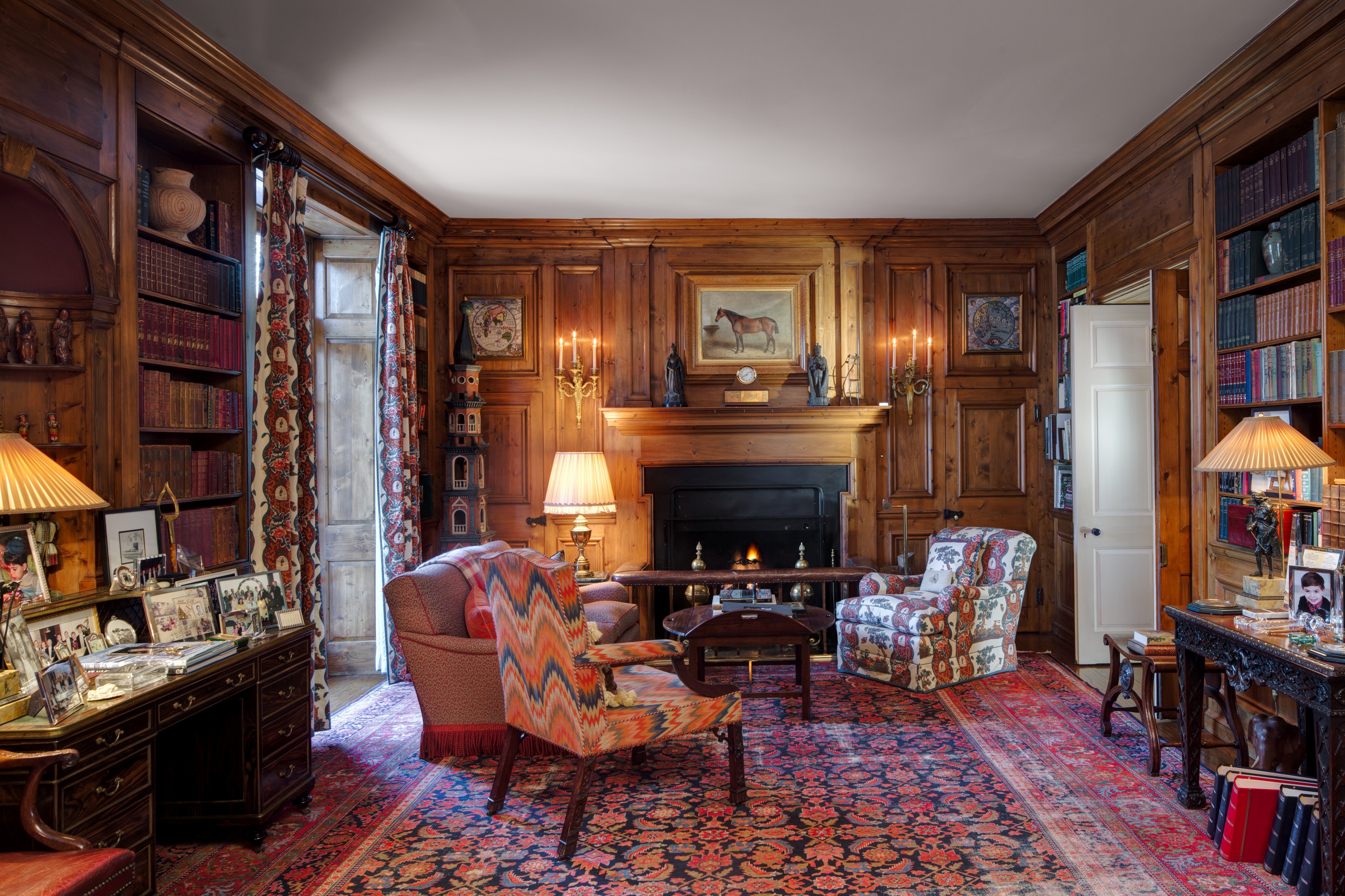 A George II Leather-Upholstered Carved Mahogany Library Chair - Image 8 of 8