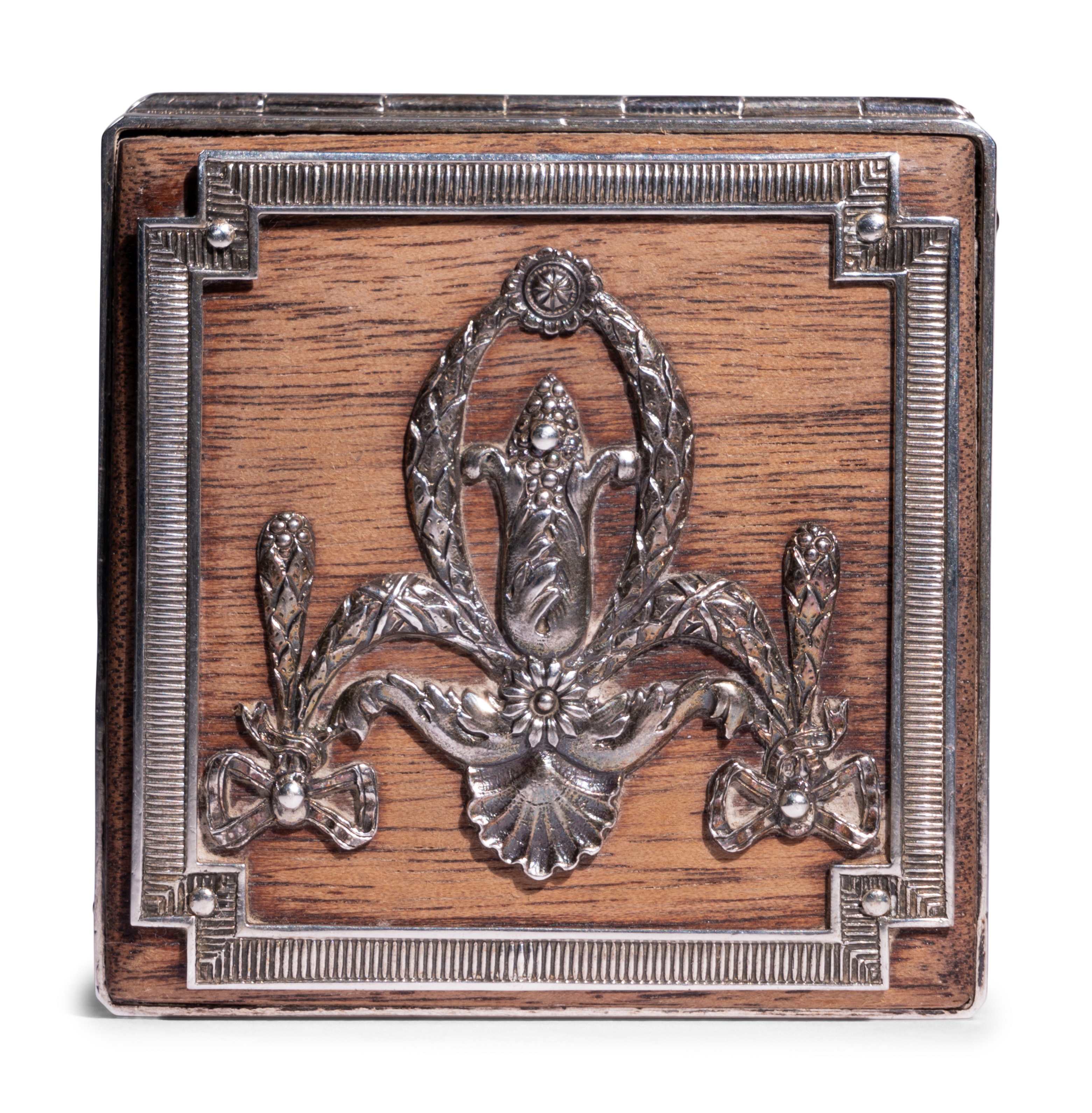 A Faberge Silver-Mounted Rosewood Stamp Box - Image 3 of 9
