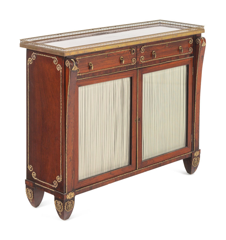 A Regency Brass Mounted Indian Rosewood Side Cabinet - Image 3 of 8