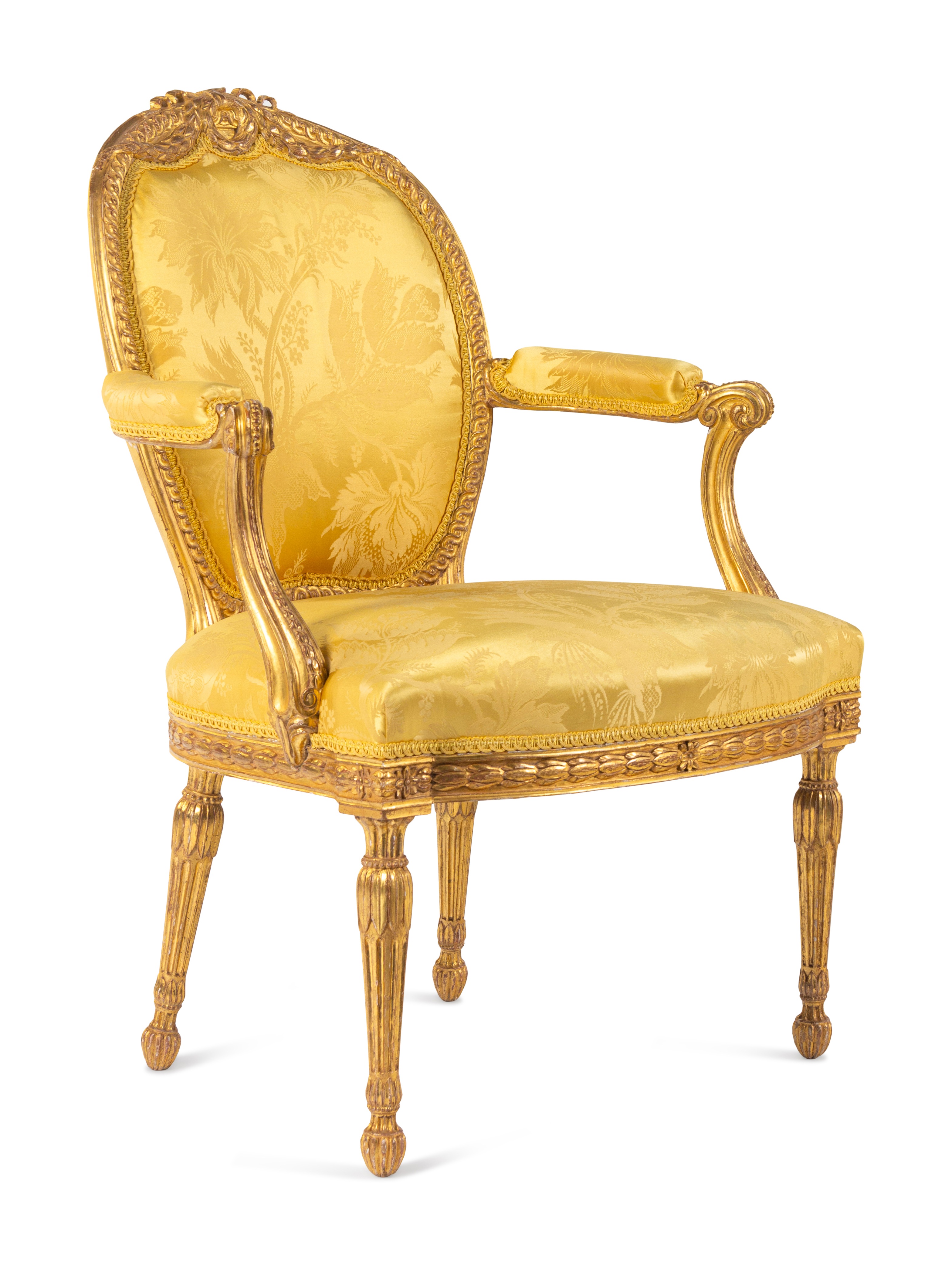 A Pair of George III Carved Giltwood Armchairs - Image 2 of 14