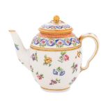 A Sevres Porcelain Teapot and Cover (Theiere 'Calabre' et sa Couvercle, 1ere Grandeur)