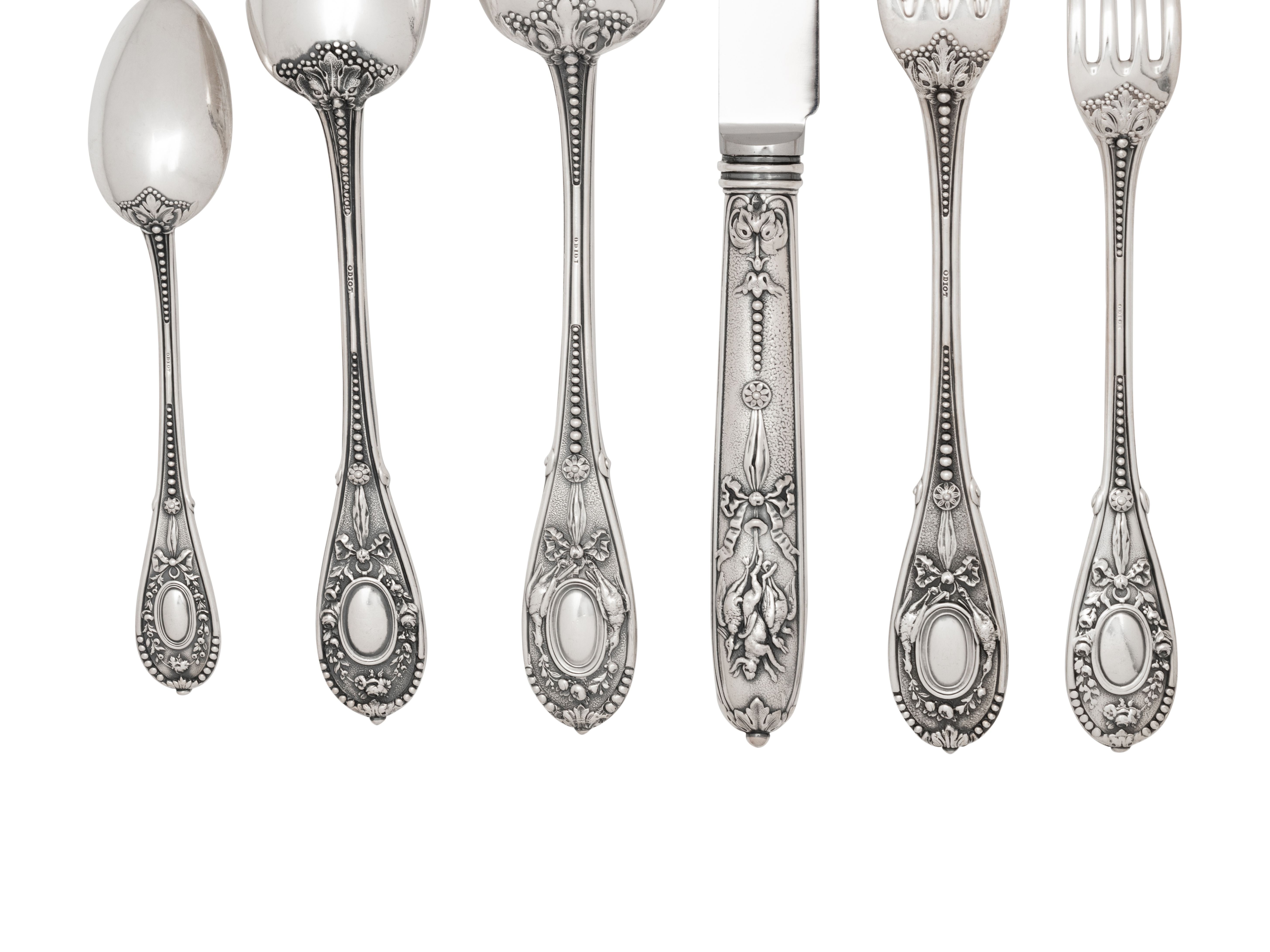 A French Silver Flatware Service - Image 6 of 9