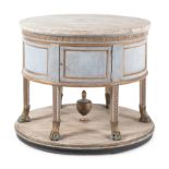 A North European Painted and Parcel-Gilt Center Table