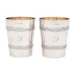 A Pair of George III Silver Tumblers