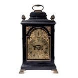 A George III Gilt Bronze Mounted Ebonized Fruitwood Bracket Clock