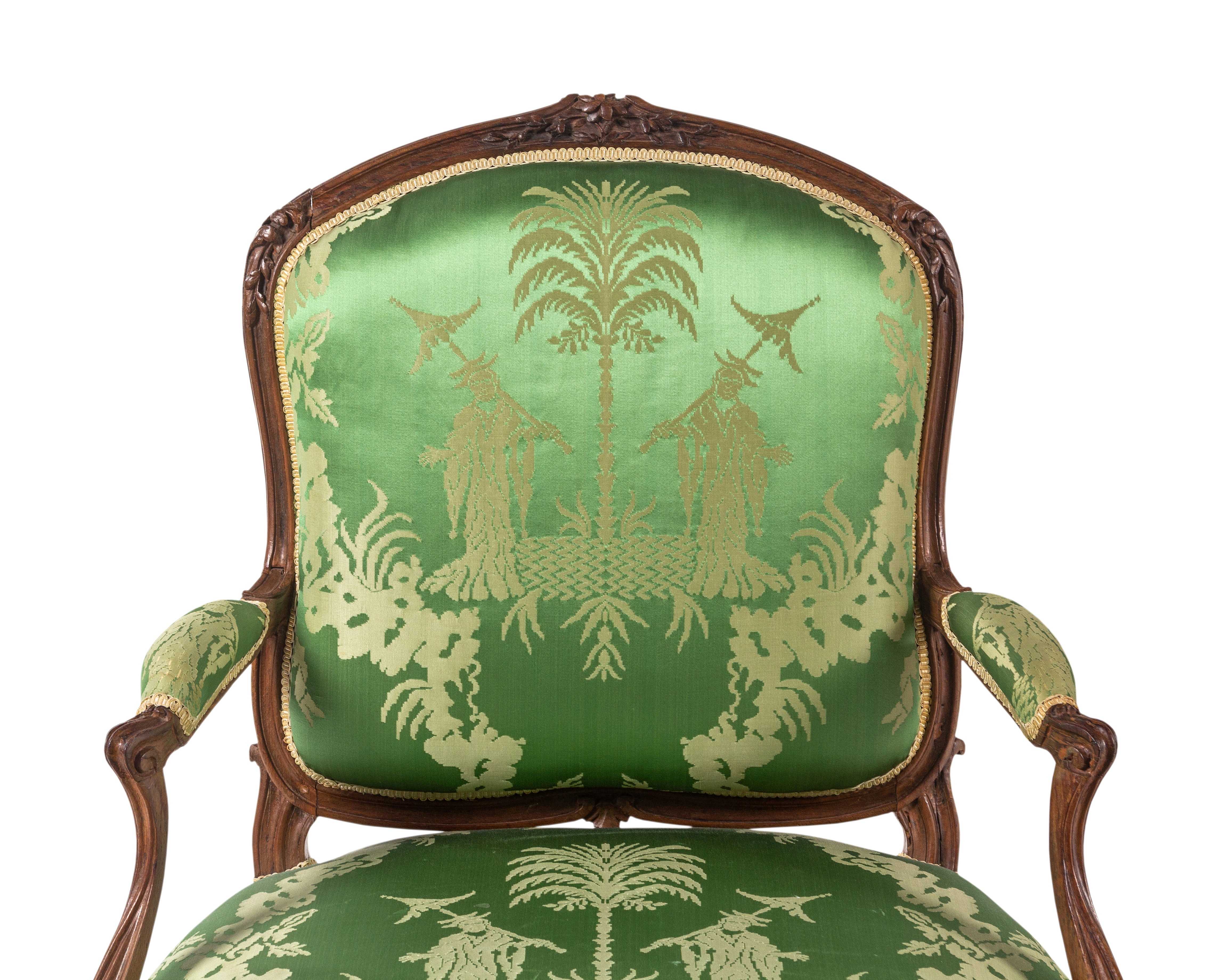 A Pair of Louis XV Beechwood Fauteuils - Image 3 of 10