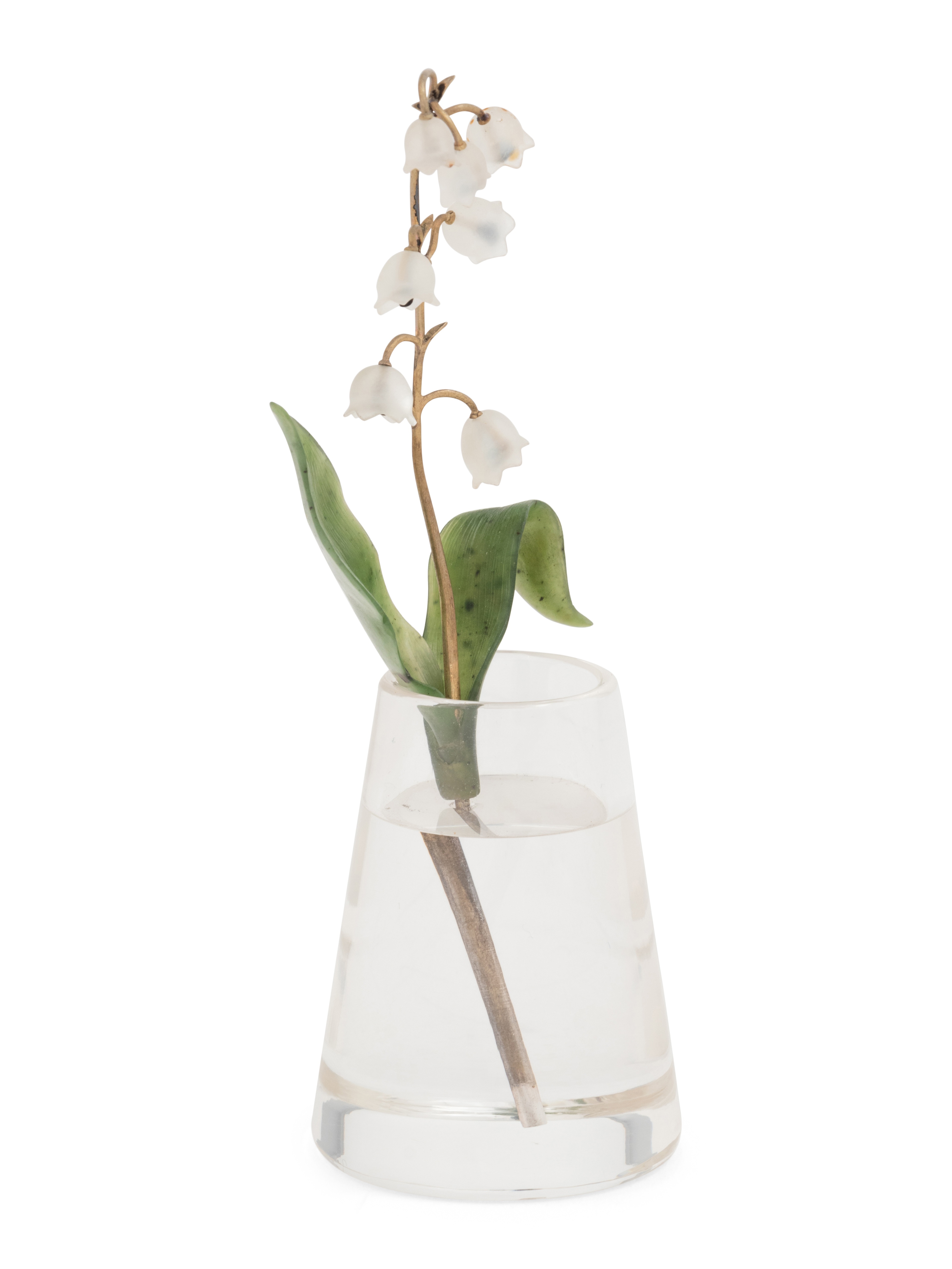 An Important Cartier Carved Rock Crystal, Aventurine and Moonstone Lily of the Valley Flower Study - Image 2 of 20