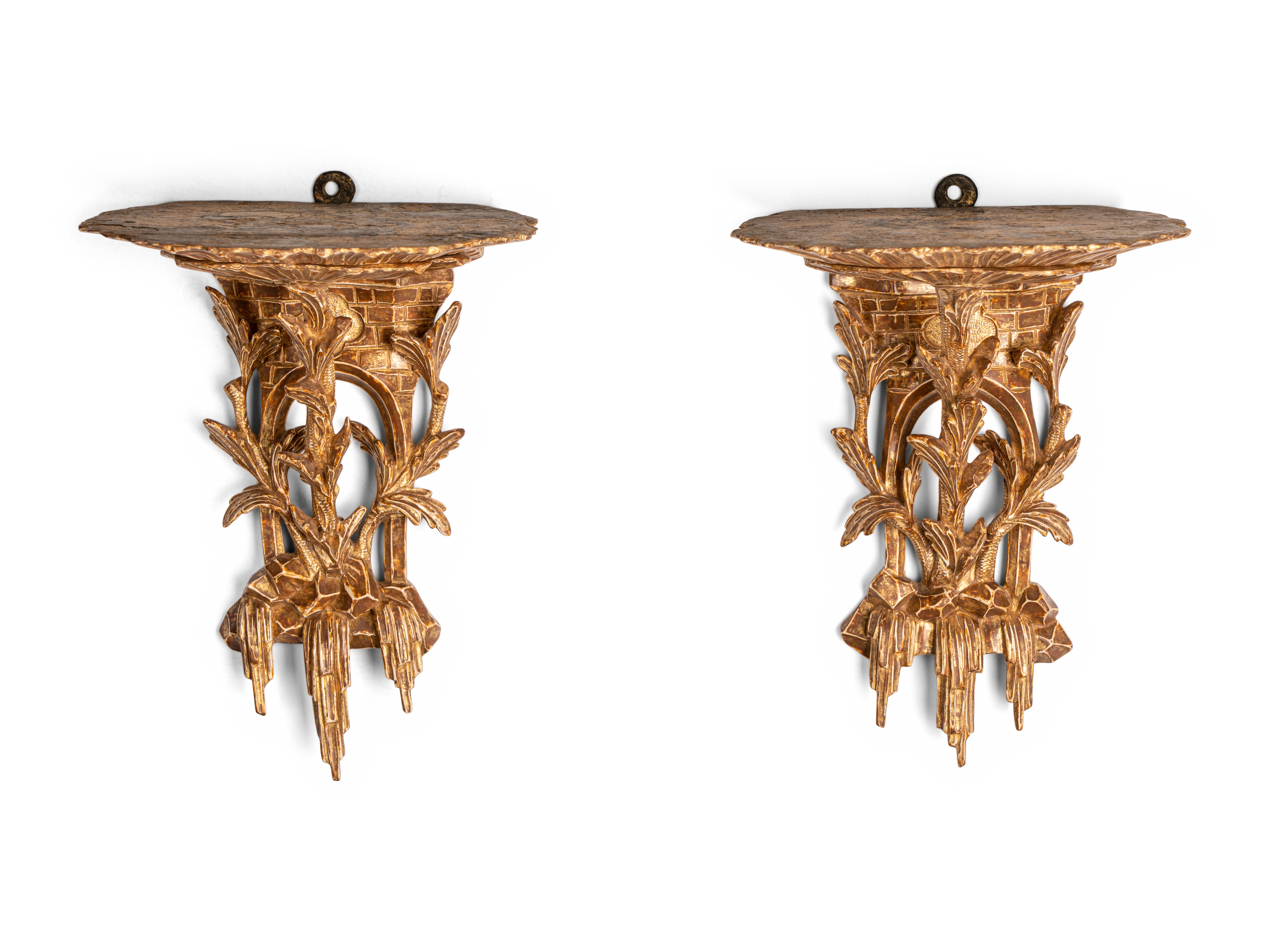 A Pair of George III Giltwood Wall Brackets