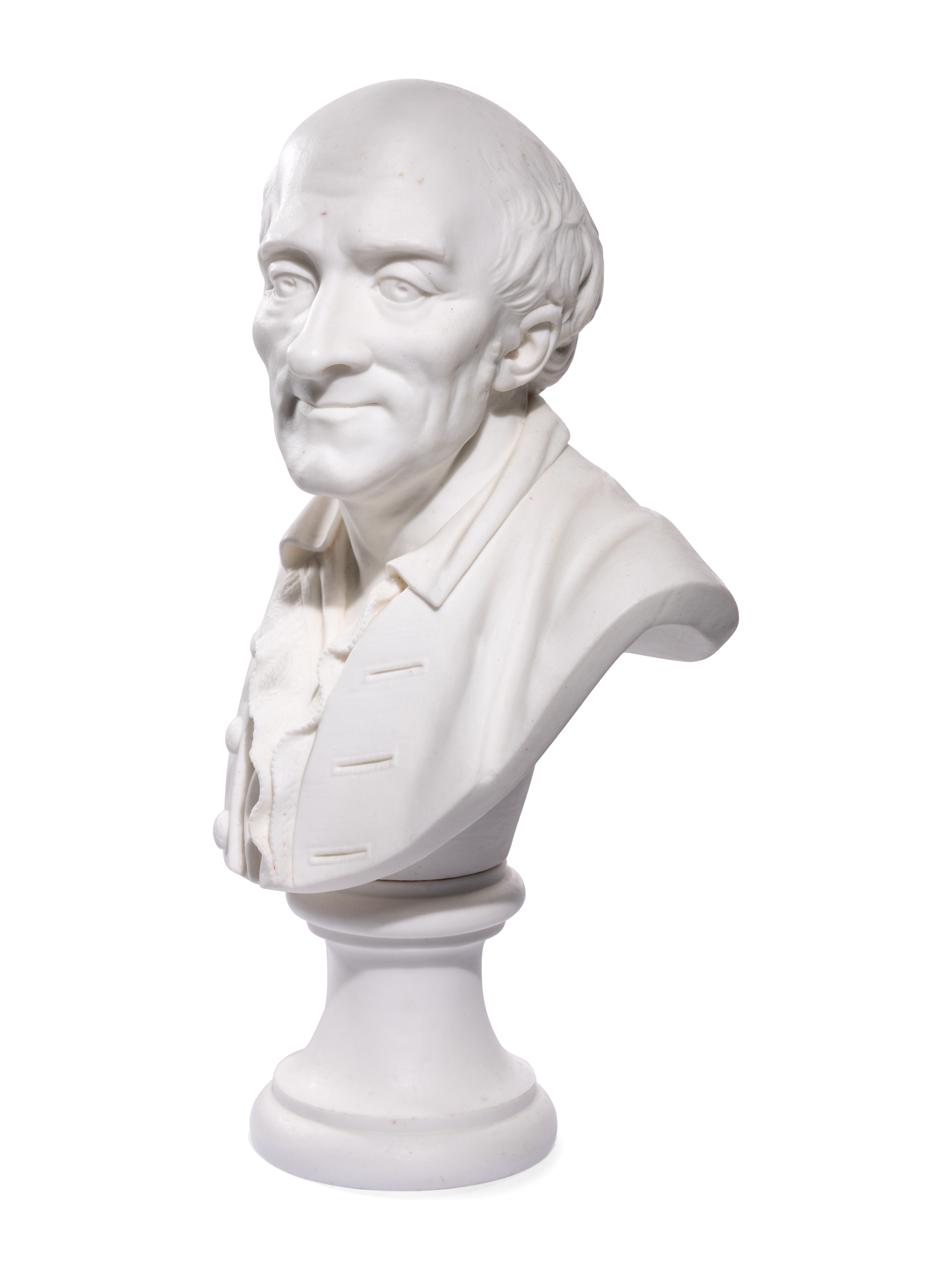 A French Biscuit Porcelain Bust of Fran'cois-Marie Arouet, Called Voltaire - Image 6 of 20