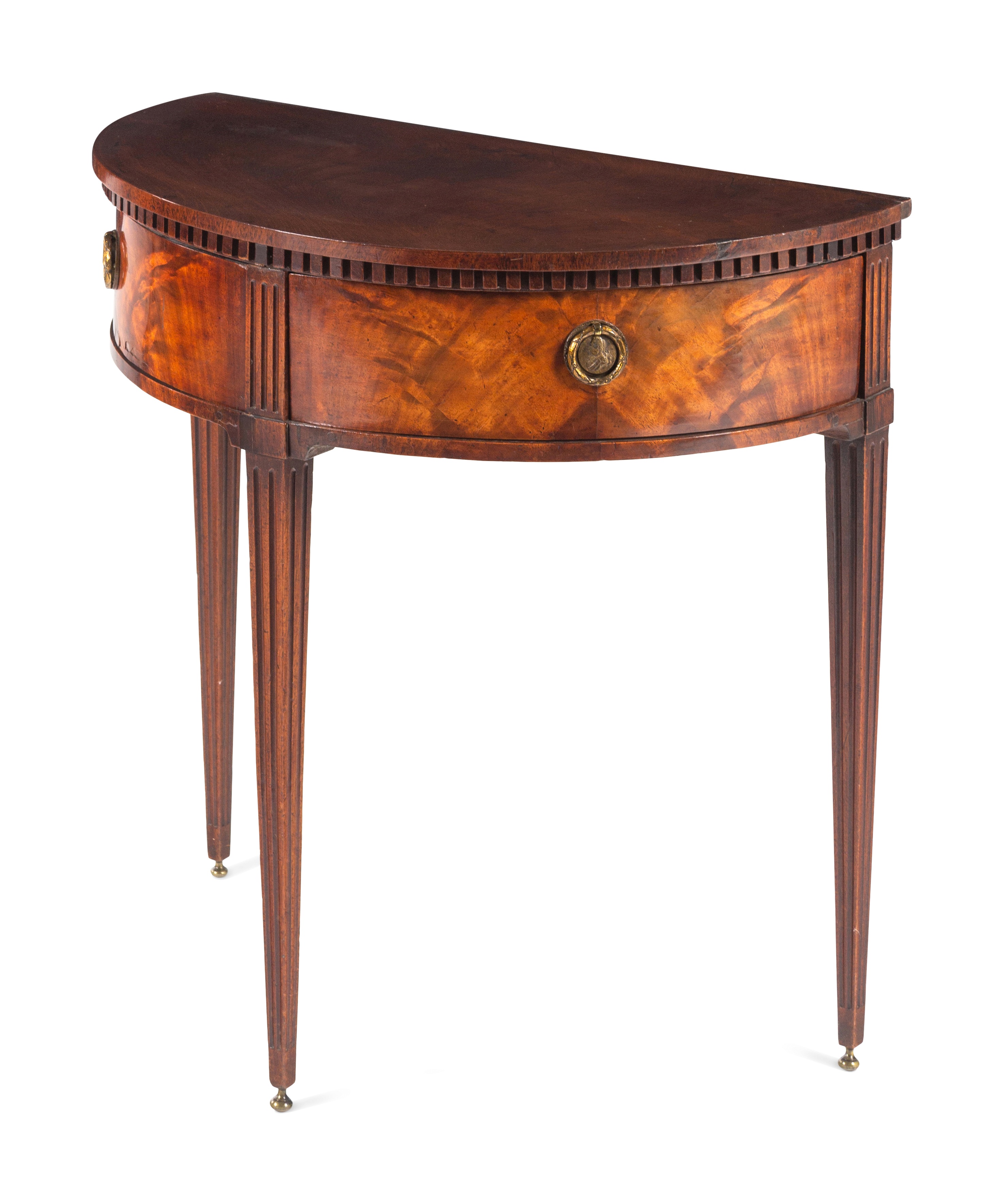 A Dutch Mahogany Demilune Side Table - Image 2 of 9