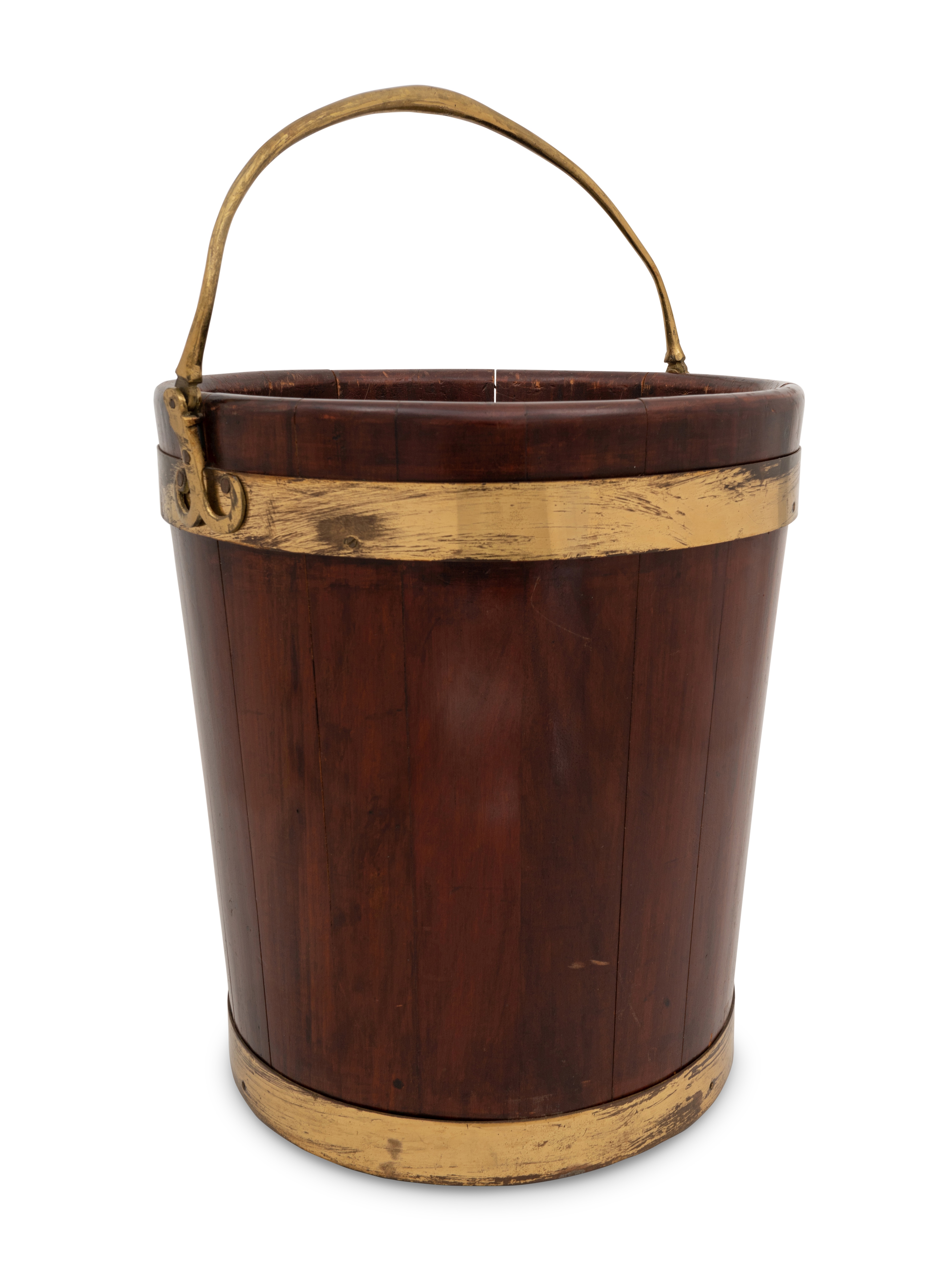 A George III Brass Mounted Mahogany Peat Bucket