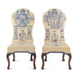 A Pair of Anglo-Dutch Walnut Side Chairs