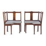 A Pair of George III Provincial Mahogany Corner Seats