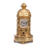 A Charles X Ormolu and Patinated Bronze Beehive Clock