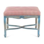 A Regence Provincial Blue-Painted Stool