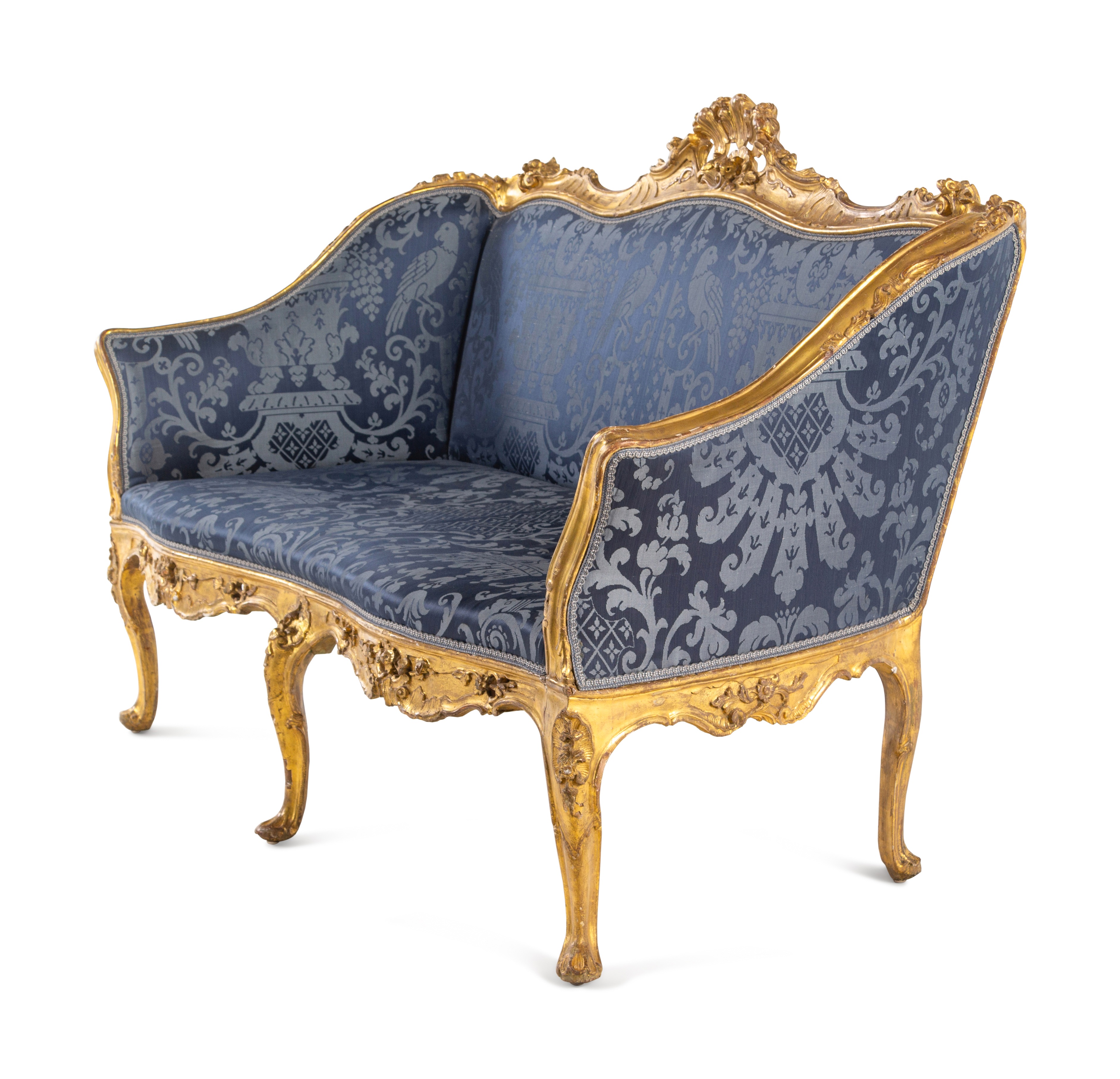 A Continental Giltwood Settee - Image 3 of 7