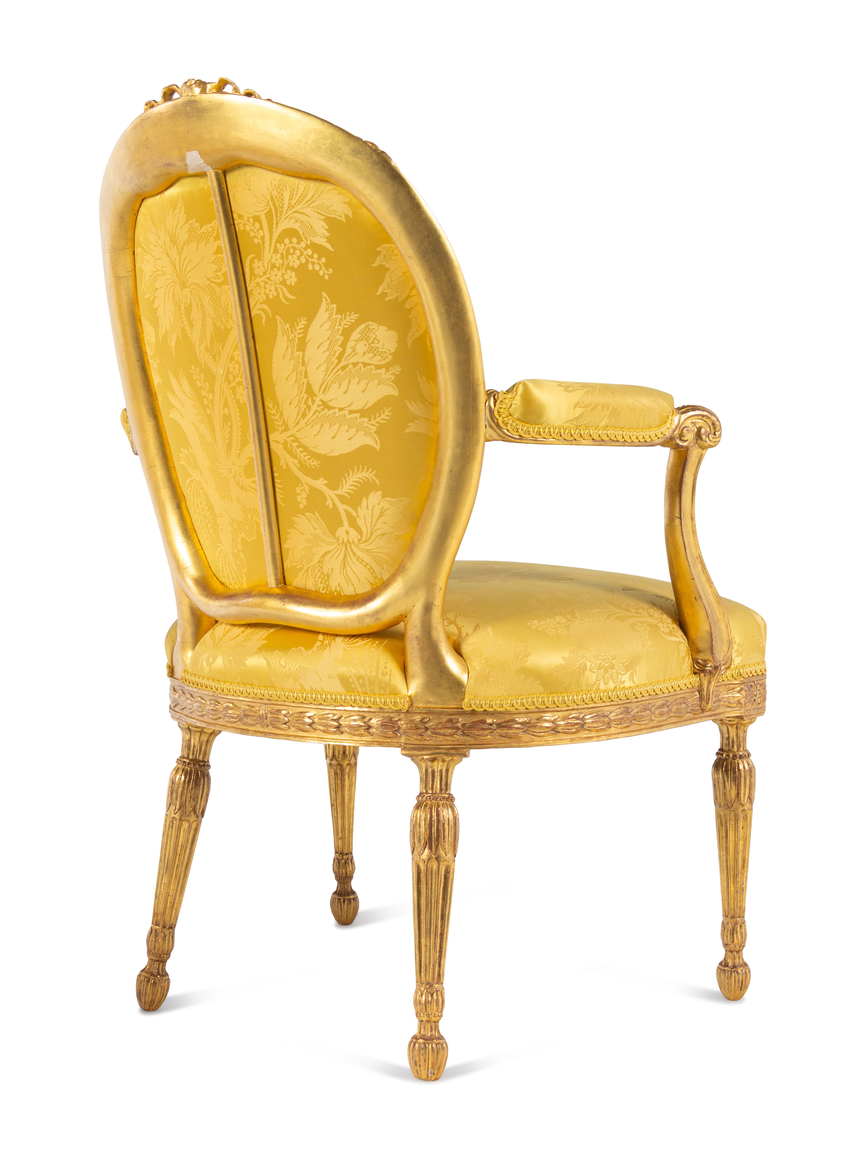 A Pair of George III Carved Giltwood Armchairs - Image 4 of 14