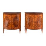 A Pair of George III Goncalo Alves Demilune Cabinets