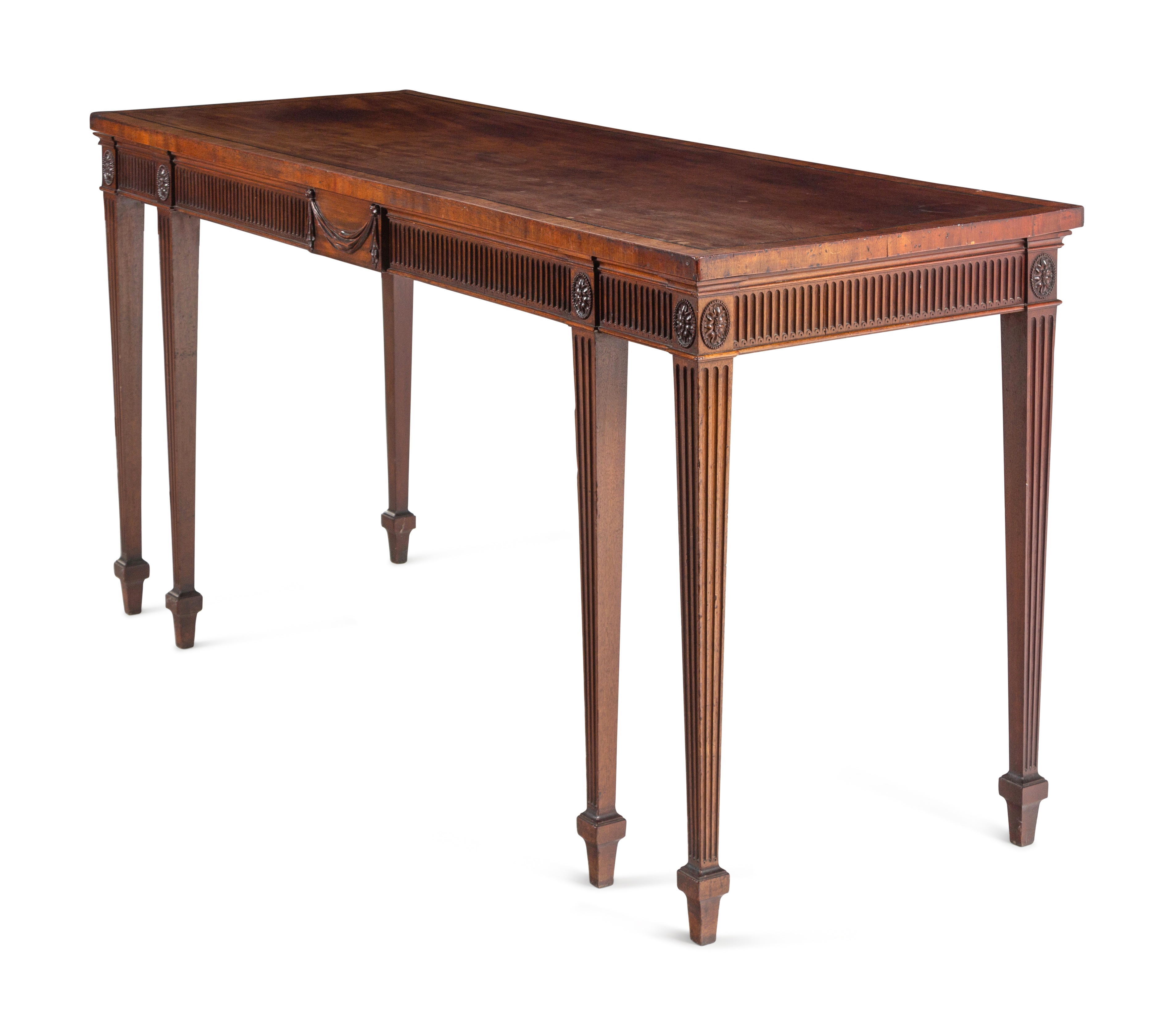 A George III Mahogany and Ebony-Inlaid Serving Table in the Manner of Thomas Chippendale - Image 2 of 8