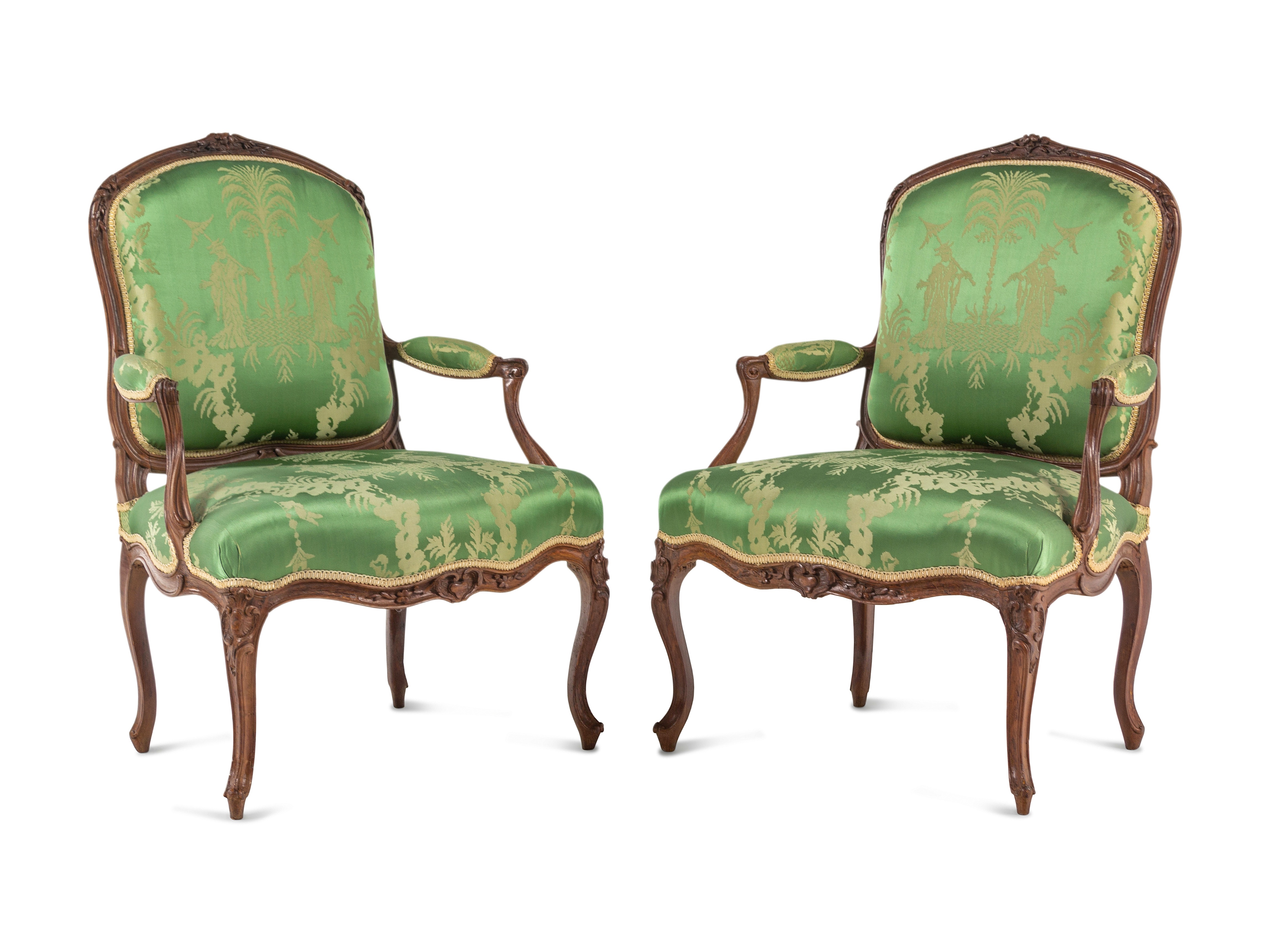 A Pair of Louis XV Beechwood Fauteuils - Image 2 of 10