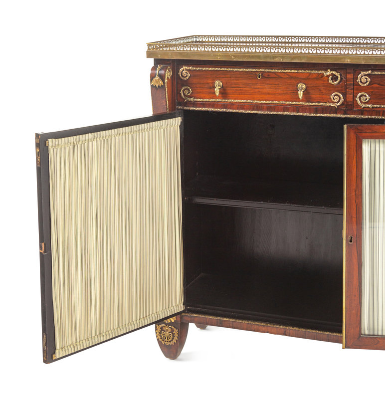 A Regency Brass Mounted Indian Rosewood Side Cabinet - Image 6 of 8