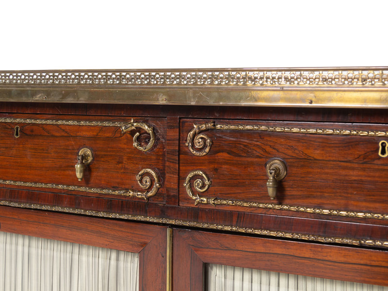 A Regency Brass Mounted Indian Rosewood Side Cabinet - Image 5 of 8