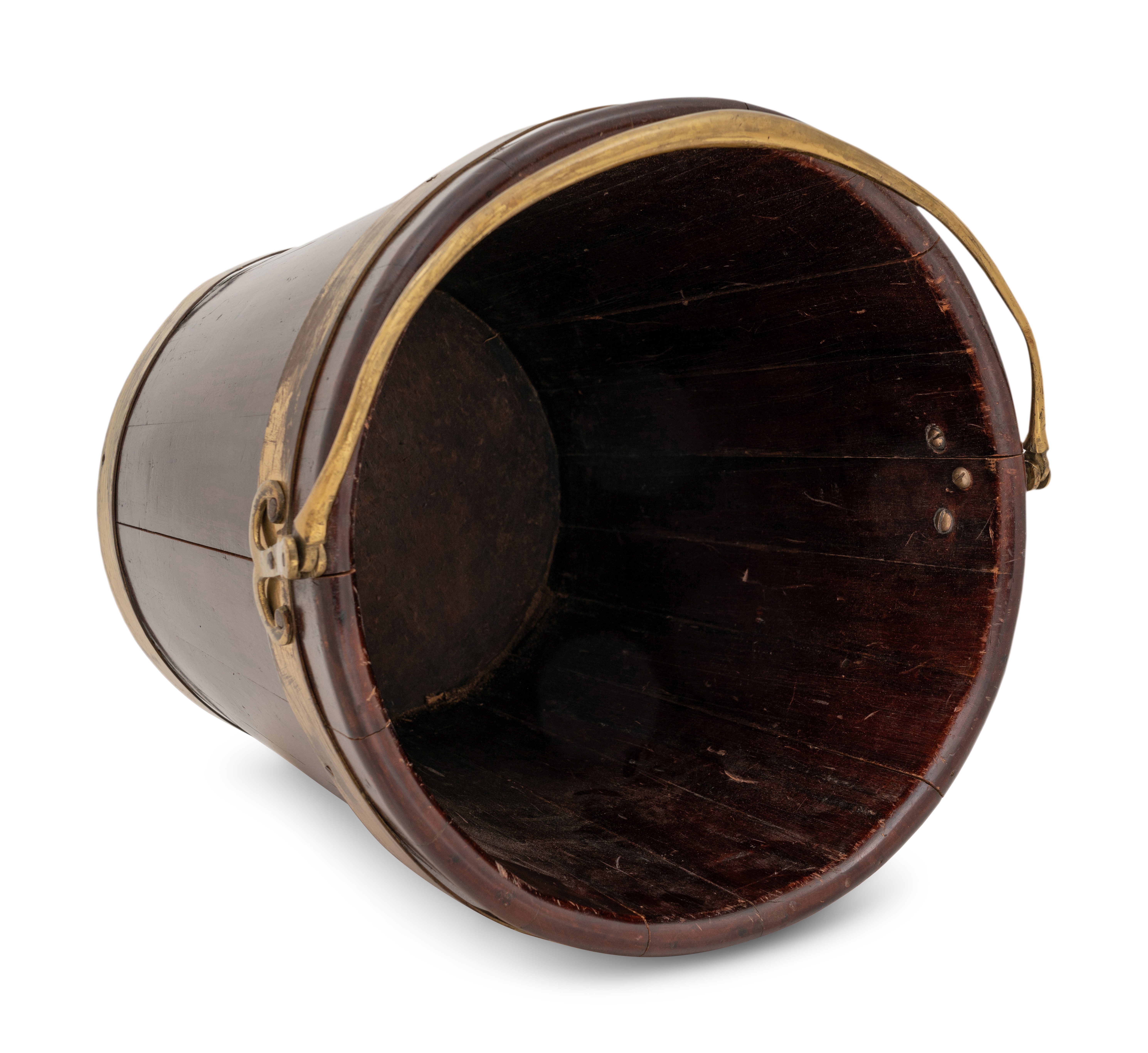 A George III Brass Mounted Mahogany Peat Bucket - Image 3 of 4