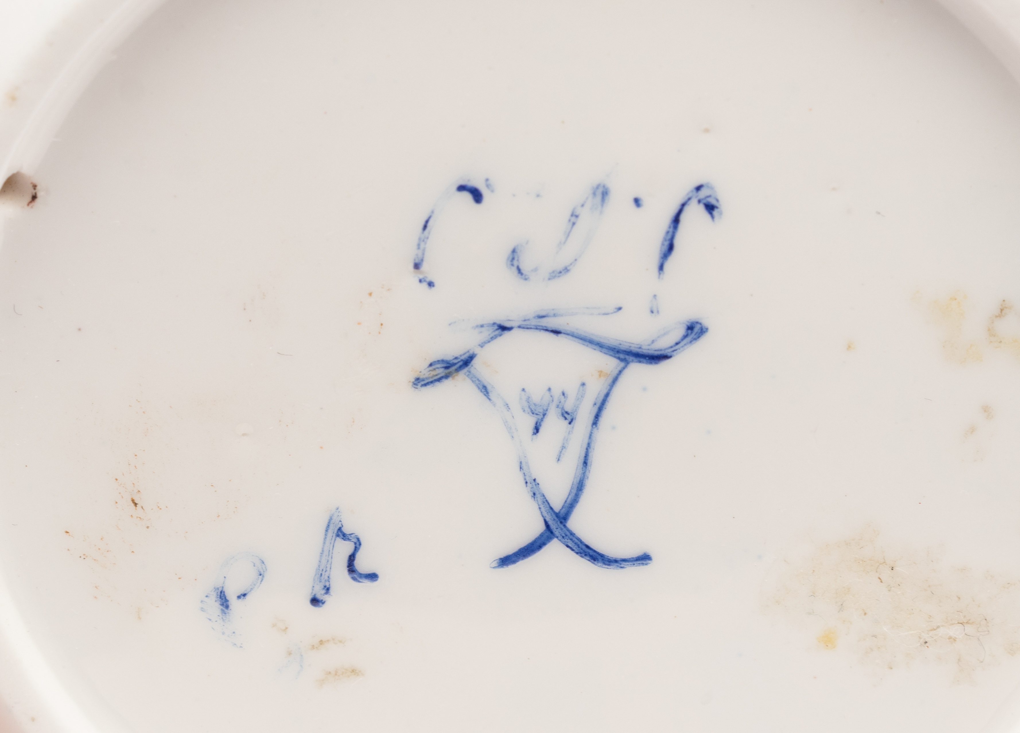 A Sevres Beau Bleu Porcelain Coffee Can and a Saucer (Gobelet 'Litron', 2eme Grandeur et sa Soucoupe - Image 4 of 6