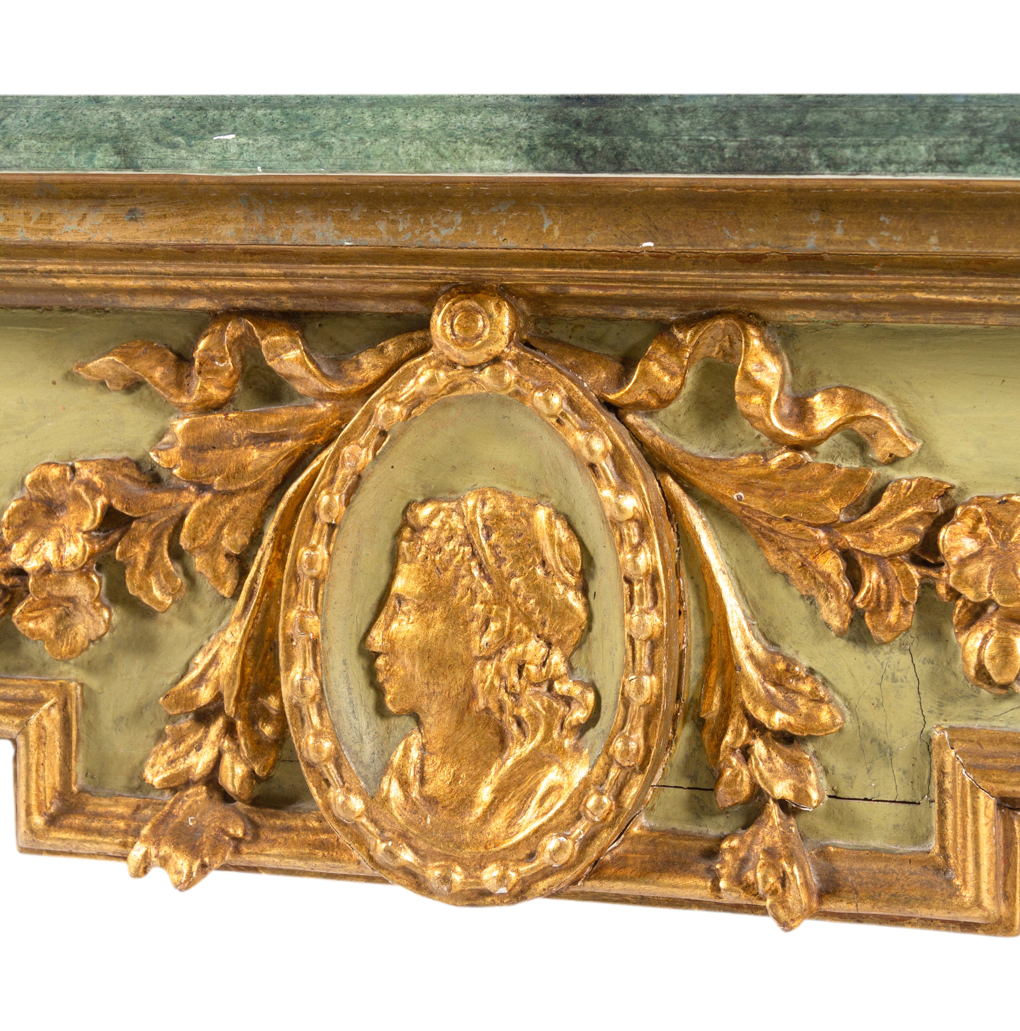 A North Italian Neoclassical Painted and Parcel-Gilt Console Table - Image 3 of 4
