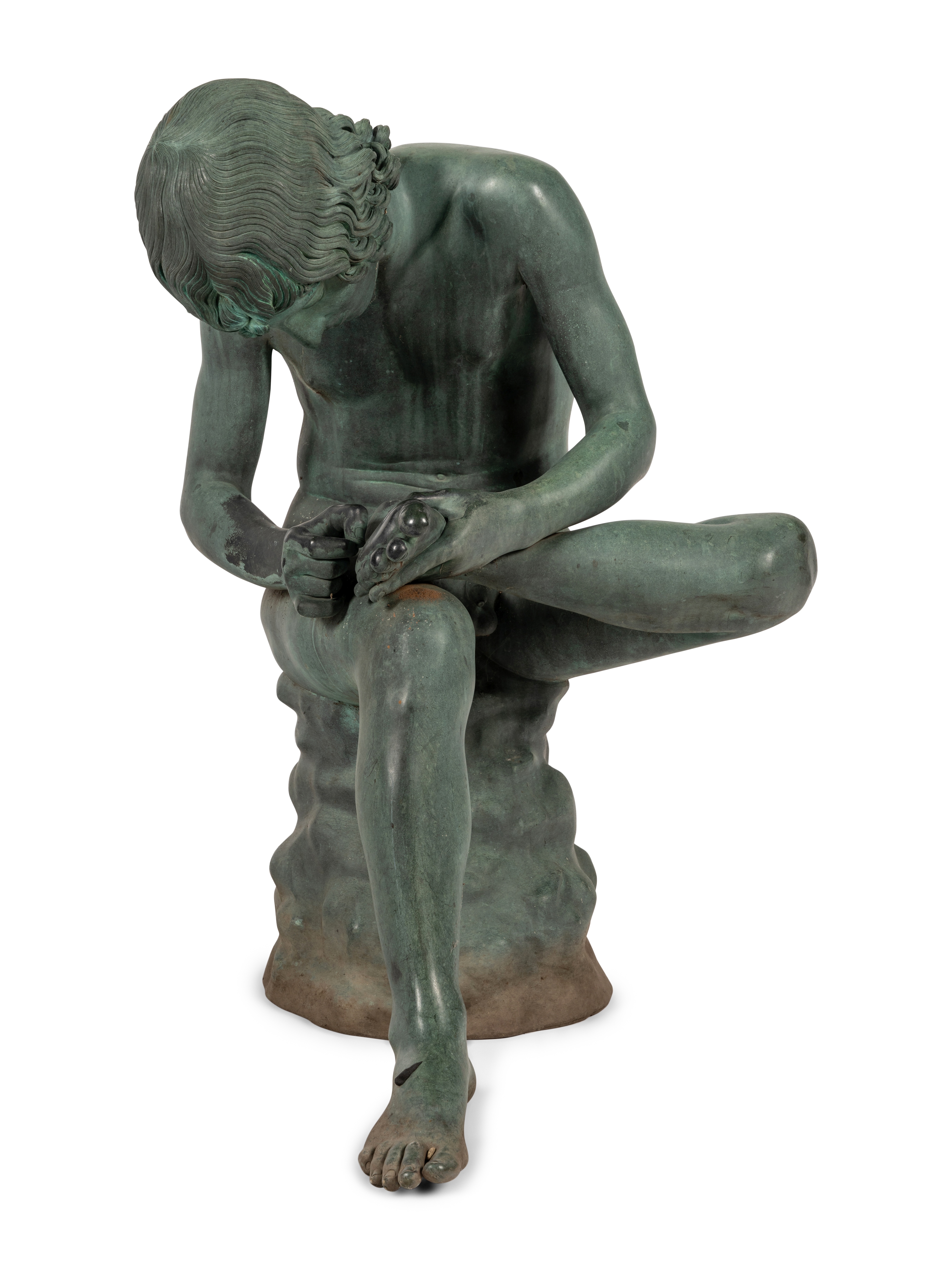 A Patinated Bronze Figure of the Spinario