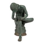 A Patinated Bronze Figure of the Spinario