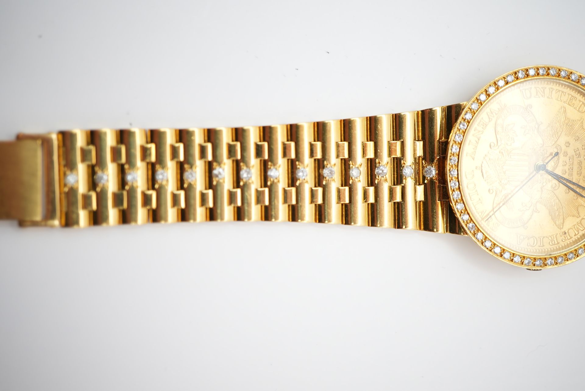 Corum 20 Dollar Gold 750 Diamanten Armbanduhr - Image 5 of 6