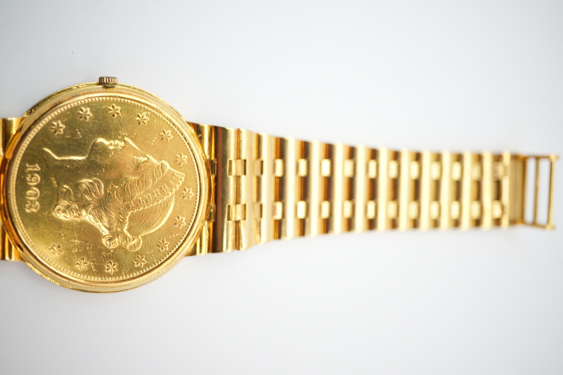 Corum 20 Dollar Gold 750 Diamanten Armbanduhr - Image 3 of 6