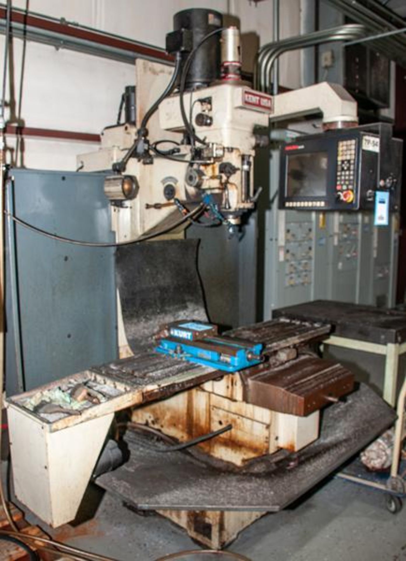 Kent T17-32-QI Vertical Mill, S/N: 9410811, 2005, 12 X 50" Bed, W/ Anilam 3000M CNC Controls, S/N: 1