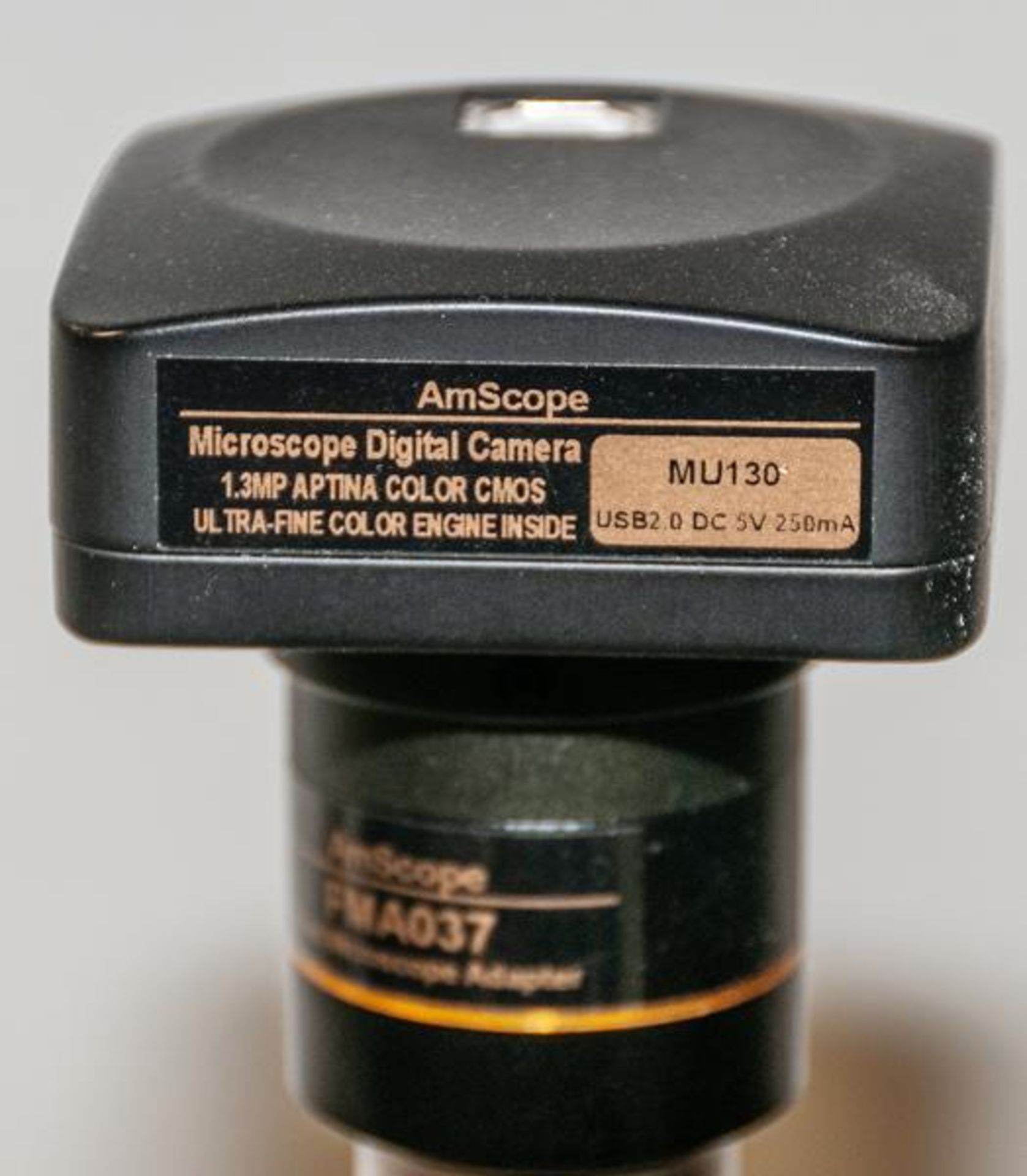 AM Scope Microscope W/ Amscope MU-130 1.3mp Color CMOS Digital Camera, And FMA037 Camera Adapter, LE - Image 2 of 4