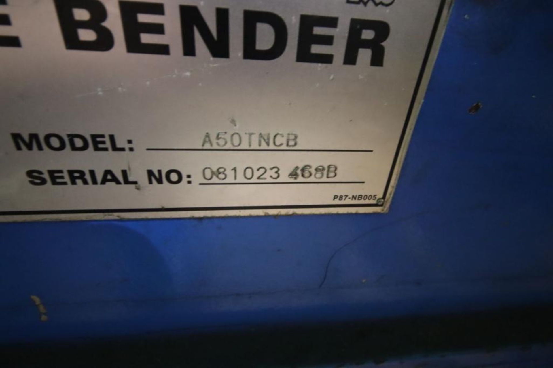 HMT NC Tube Bender Model A50TNCB, Appx. 2-1/2" Die, Serial #081023 468B, Touch Panel Control - Image 7 of 8