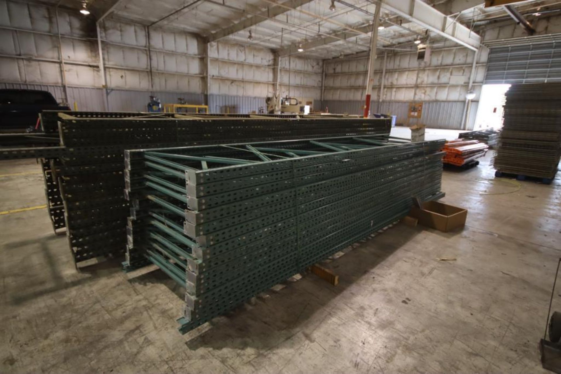 (19) Sections Pallet Rack Tear Drop Type (29 Uprights Appx. 16'x42", 76 Cross Beams 9', 48 Pcs. Wire